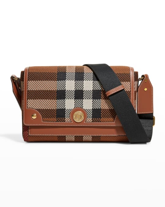 Burberry Note Check Medium Crossbody Bag | Neiman Marcus