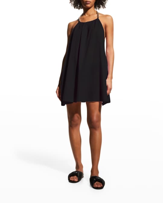 Stella McCartney Falabella Short Coverup Dress with Chain Straps Neiman Marcus