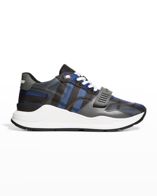 Burberry Men's Ramsey Check Trainer Sneakers | Neiman Marcus