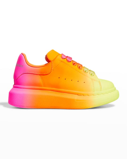 Alexander McQueen Kid s Ombre Leather Platform Sneakers Toddler Kids