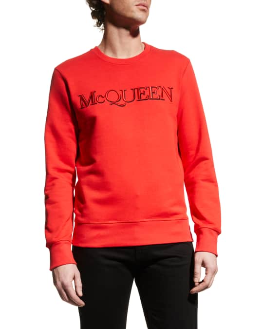 Alexander McQueen Men s 3D Logo Sweatshirt Neiman Marcus
