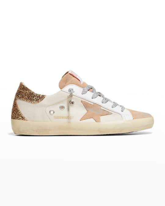 Golden Goose Superstar Glitter Canvas Low-Top Sneakers | Neiman Marcus