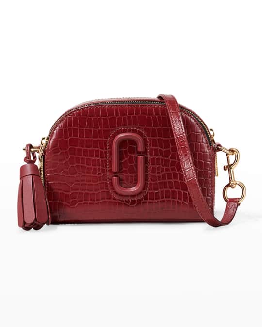 Shutter Moc Croc Camera Crossbody Bag