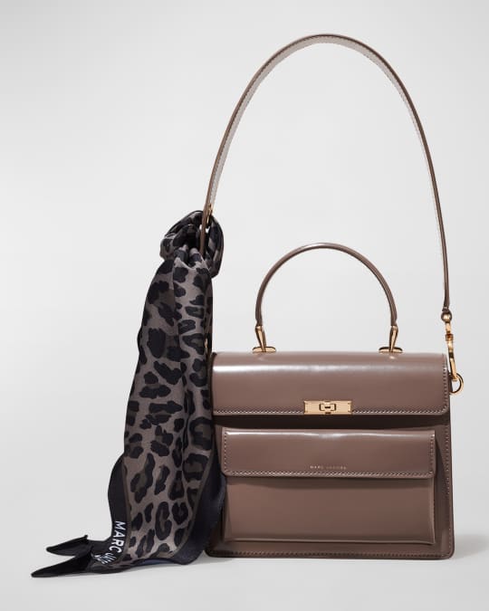 Marc Jacobs The Uptown Flap Leather Shoulder Bag w Scarf Neiman Marcus