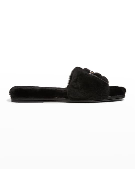 Tory burch shearling sandals on sale