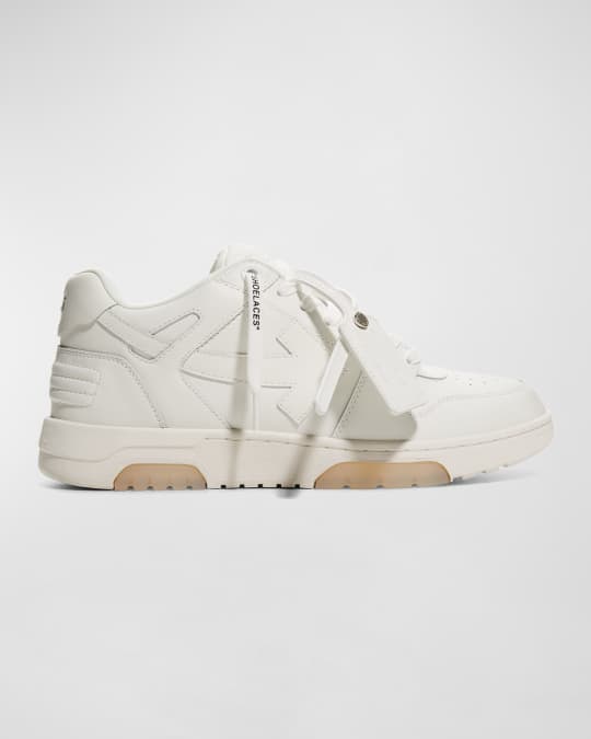 Off White Men s Out of Office Arrow Leather Sneakers Neiman Marcus