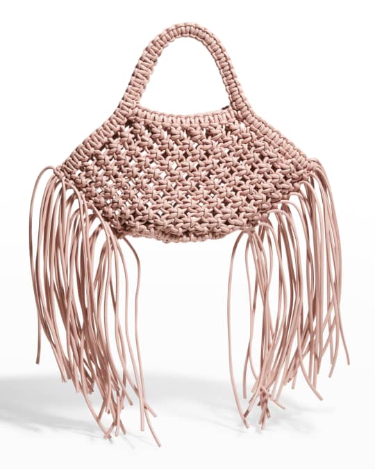 Woven Vegan Leather Basket Bag