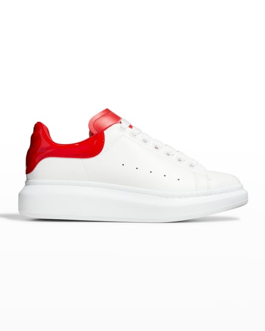 Alexander McQueen Men s Oversized Larry Patent Leather Low Top Sneakers Neiman Marcus