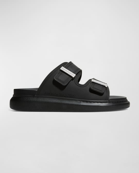 サンダル ALEXANDER MCQUEEN Men Sandals 809947WHACD1000 BLACK Alexander Mcqueen Sandals - Black | Wanan Luxury