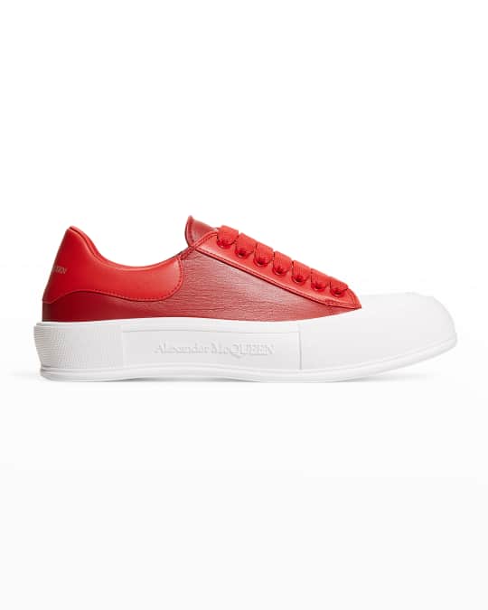 Men s Logo Leather Low Top Sneakers