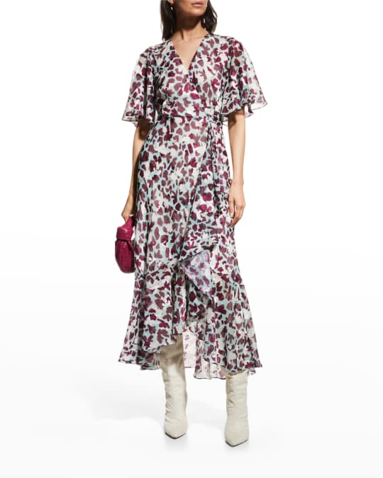 Tanya taylor floral blaire wrap dress deals
