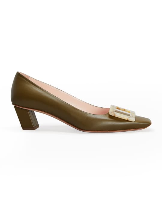 Belle Vivier Buckle Ballerina Pumps
