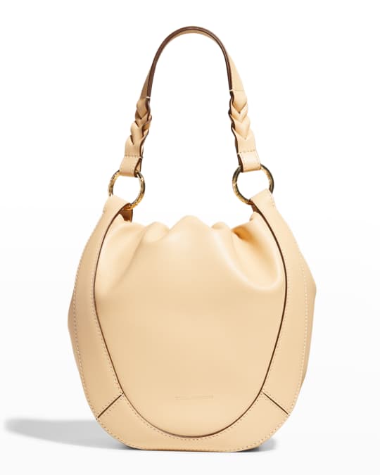 Hilma Leather Drawstring Bucket Bag