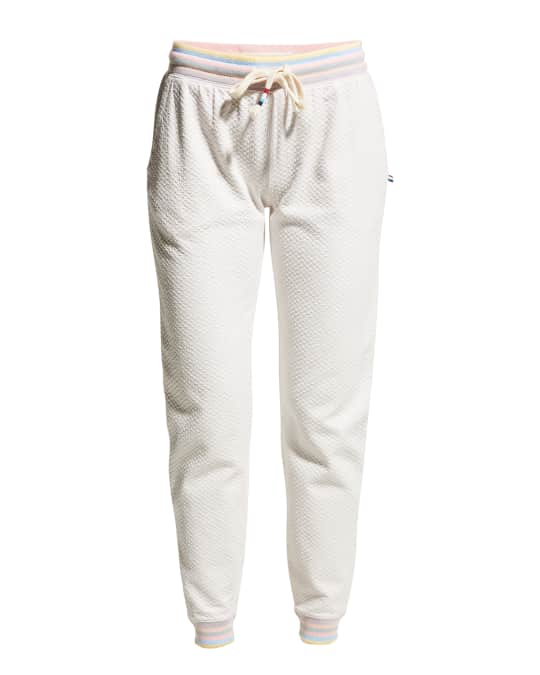 Sol Angeles PastelStripe Quilted Jogger Pants Neiman Marcus