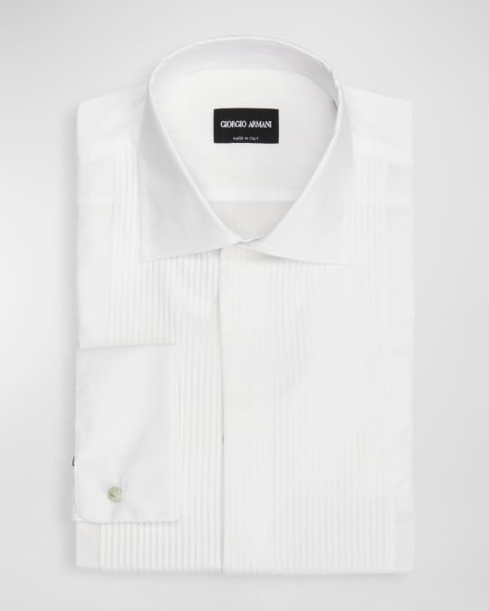 Giorgio Armani Men s Pleated Bib Tuxedo Shirt Neiman Marcus