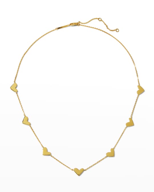 Kendra Scott Ari Heart Strand Necklace, Gold Neiman Marcus