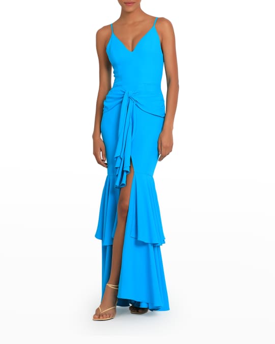 PatBO Bo Ruffle Mermaid Maxi Dress | Neiman Marcus