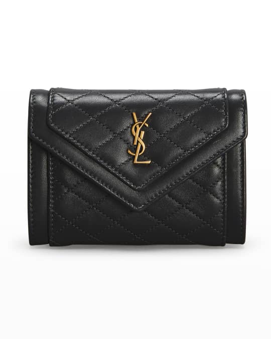 ◆Saint Laurent 23SS◆GABY SMALL ENVELOPE◆ウォレット◆ Saint Laurent Small Gaby Quilted Leather Envelope Wallet