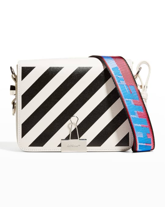 Off White mini crossbody bag striped binder clip