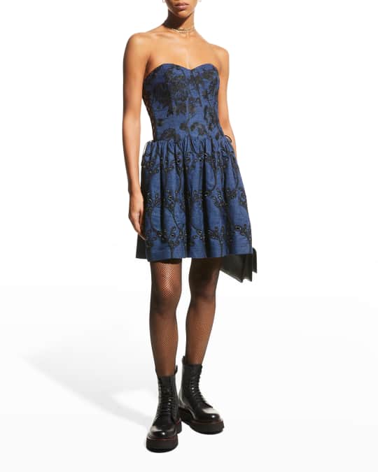 white christmas dresses Seventies Infinity Denim Applique Patchwork Dress main image 0