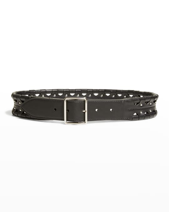 【ALAIA】 Hinge leather belt Hinge leather belt in black - Alaia | Mytheresa