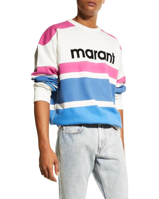 スウェット・トレーナー Marant 'Meyoan' sweatshirt Isabel Marant Men's Meyoan Multi-Stripe Logo Sweatshirt