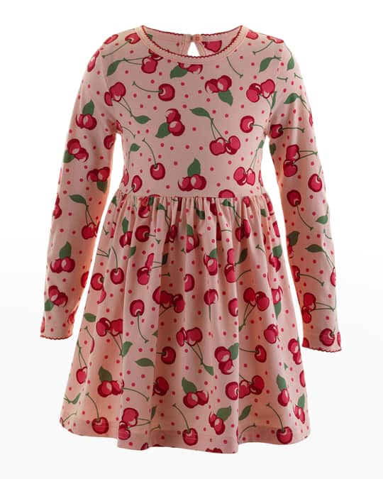 Rachel Riley Girl's Cherry-Print Jersey Dress, Size 6M-2T | Neiman Marcus