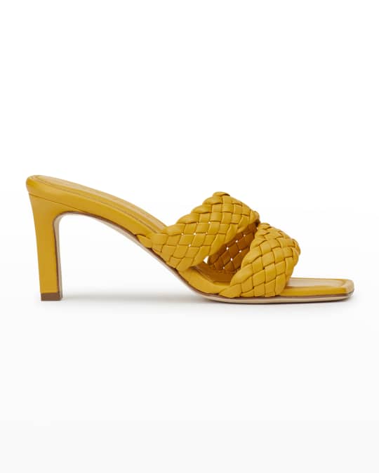 Lafayette 148 New York Maracella Woven Leather Mule Sandals Neiman Marcus