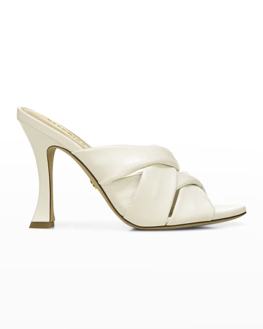 Veronica Beard Alin Woven Leather Mule Sandals | Neiman Marcus