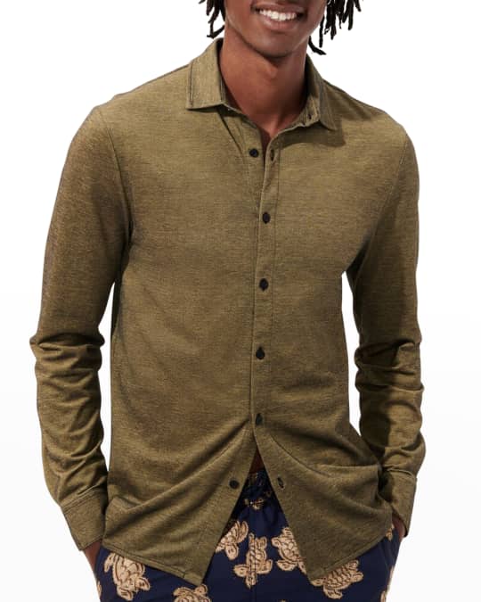 Vilebrequin Men's Button-Down Jersey Shirt | Neiman Marcus