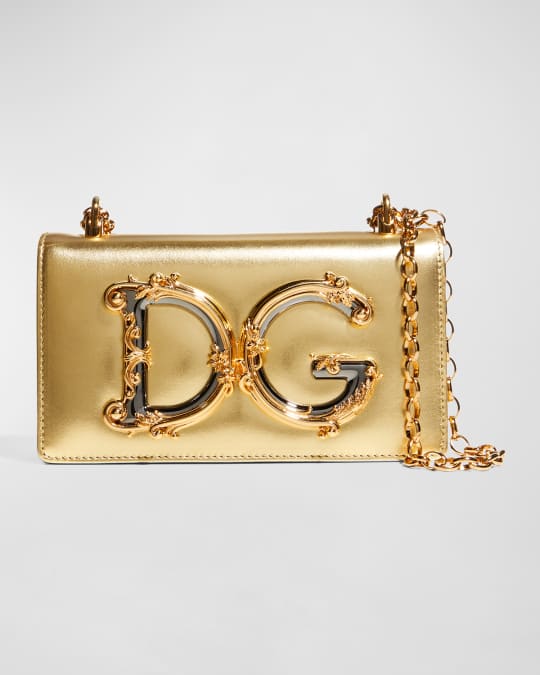 Dolce&Gabbana DG Girls Metallic Crossbody Bag | Neiman Marcus
