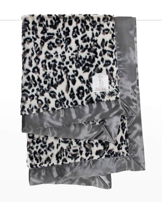 Little Giraffe Kid s Luxe Leopard Print Blanket