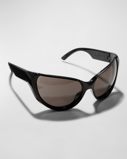 Balenciaga Logo Injection Plastic Cat-Eye Sunglasses | Neiman Marcus
