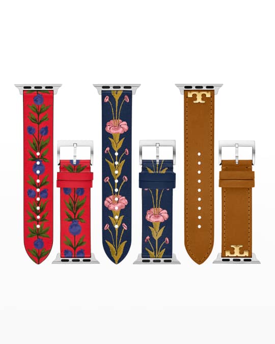 Tory burch leather new arrivals apple watch strap