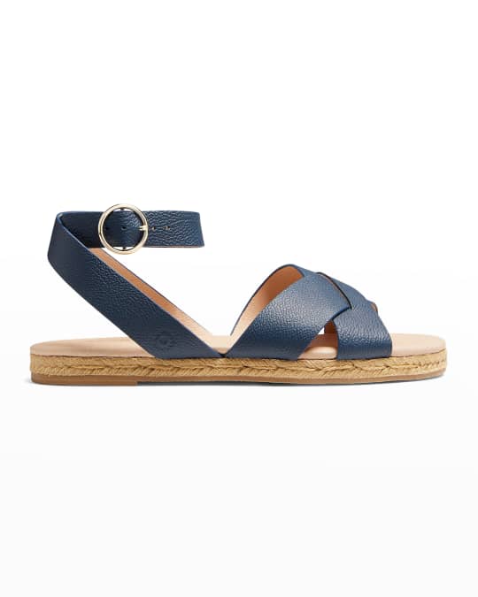 Jack Rogers Sloane Leather Crisscross Espadrille Sandals Neiman Marcus