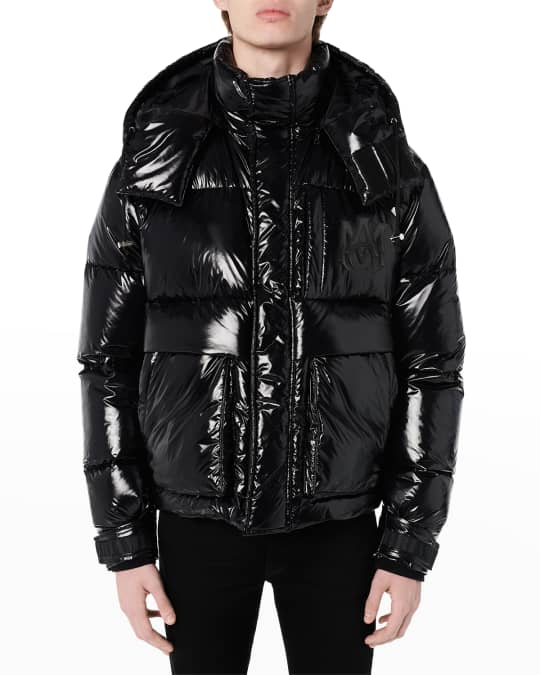 Amiri Men s Shiny Down Puffer Coat Neiman Marcus