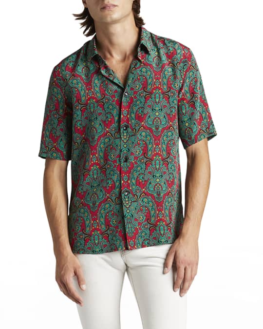 Saint laurent silk shirt mens best sale