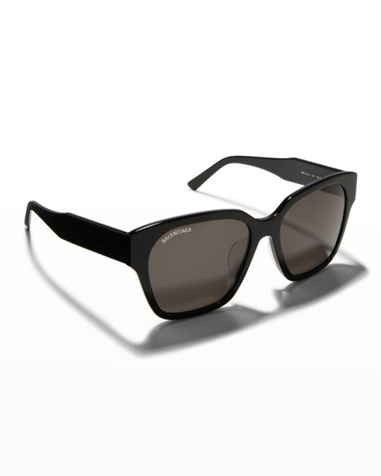 Balenciaga Men's Rectangle Logo Sunglasses | Neiman Marcus