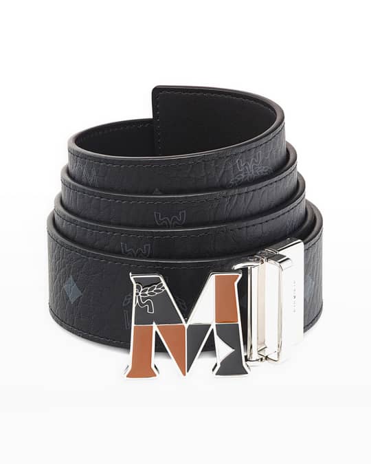 MCM Claus Matte Reversible Belt - Red for Men