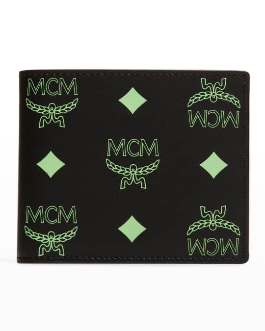 MCM BIFOLD WALLET IN COLOR SPLASH LOGO LEATHER – Enzo Clothing Store