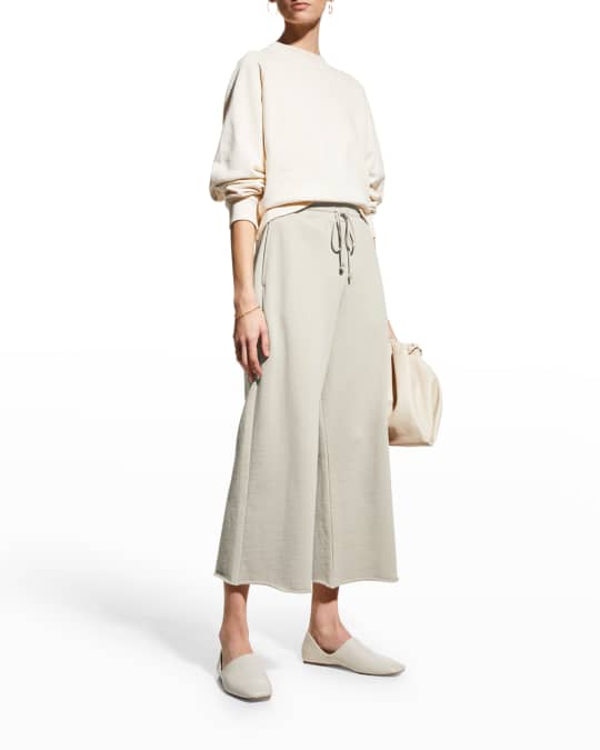 Vince Wide Leg Cropped Sweatpants Neiman Marcus