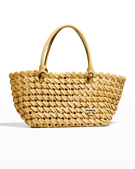 Tory Burch McGraw Woven Leather Tote Bag Neiman Marcus