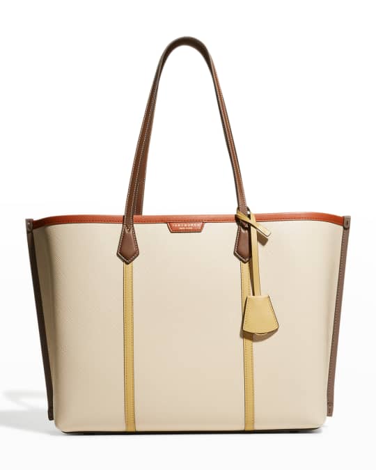 Tory Burch Perry Colorblock Triple-Compartment Tote Bag | Neiman Marcus
