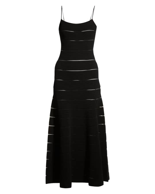 knitted dress knee length Fit and Flate Knit Dress