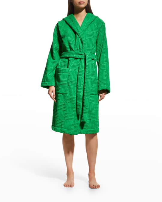 Bottega Woven TerryCloth Hooded Bathrobe Neiman Marcus