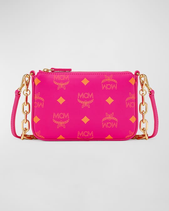 MCM Mini Color Splash Logo Pouch Chain Shoulder Bag | Neiman