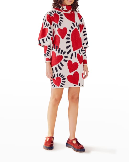 Heart sweater dress clearance