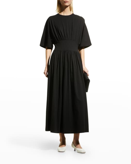 セットアップ TOTEME COTTON LONG DRESS Toteme Gathered Cotton Maxi Tee Dress | Neiman Marcus