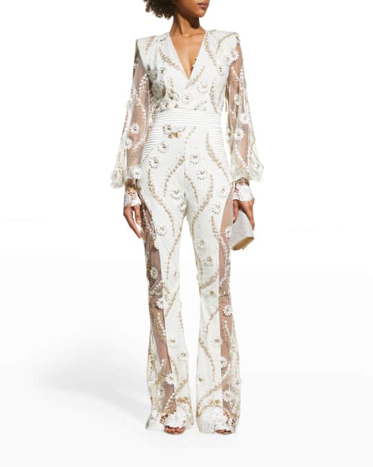 ZHIVAGO White Rabbit Embellished Jumpsuit | Neiman Marcus