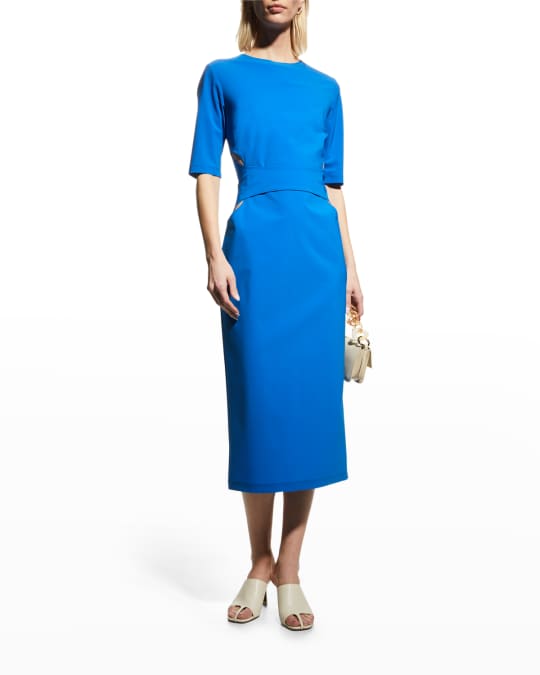 NINA RICCI ワンピース Gathered silk crepe midi dress945618 Nina Ricci Gathered silk crêpe midi dress Nina Ricci